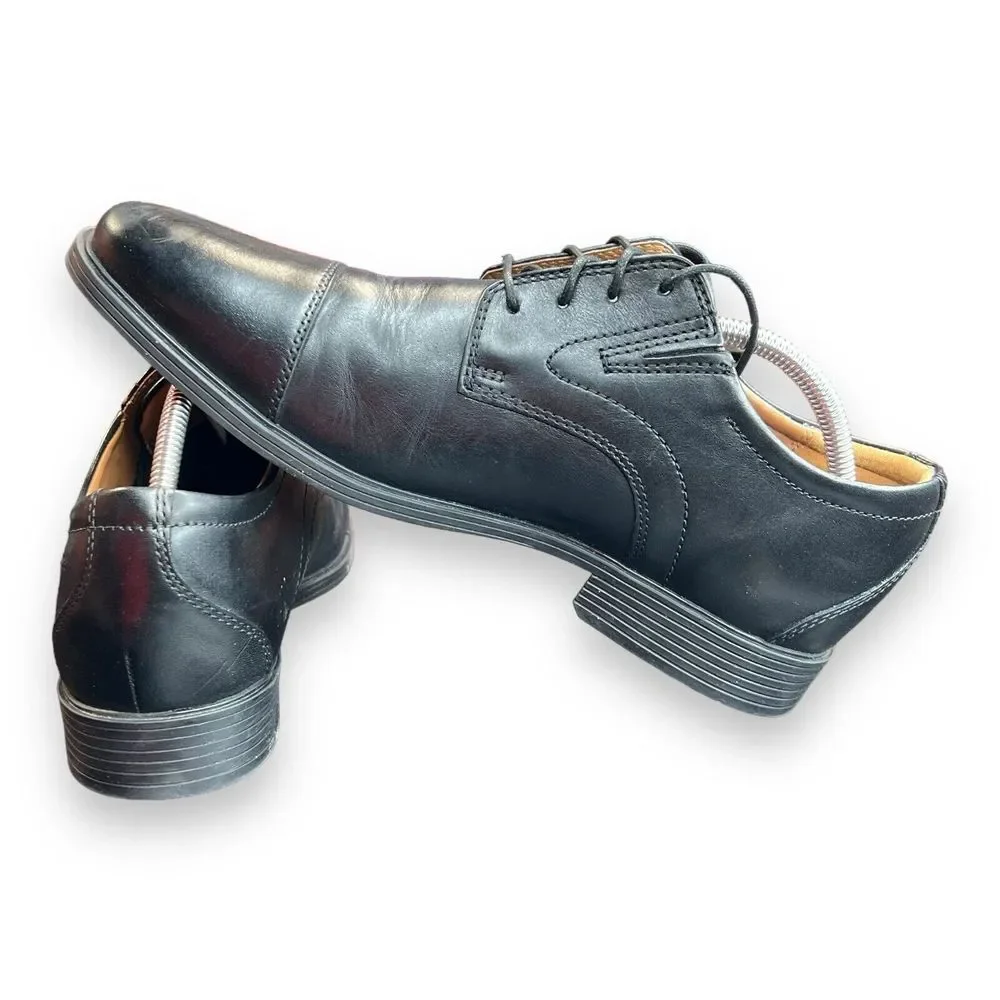 Clarks Men's‎ 9.5 W Whiddon Cap Black Leather 26152912